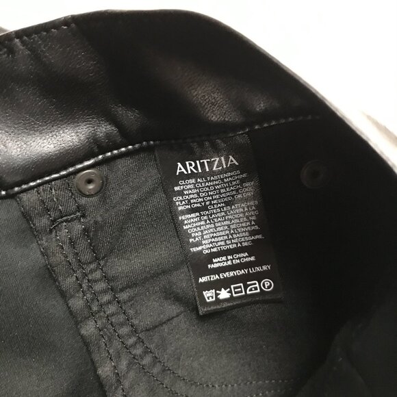 Denim Forum Aritzia The Farrah Faux Leather Pants 25 - Picture 6 of 12